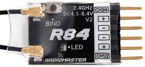 RadioMaster Receptor PWM compatible con R84 V2 4CH SFHSS