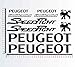 Aufkleber-Set kompatibel für Peugeot Speedfight Motorrad Decal, Farbe wählbar, Artikelnummer 1267 (070 schwarz)