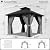 Aoxun 10Ft X 10Ft Hardtop Gazebo, Aluminum Metal Outdoor Gazebo with Breathable Netting and Curtains, Galvanized Steel Double Top, Permanent Patio Pavilion for Dining, Wedding, Party