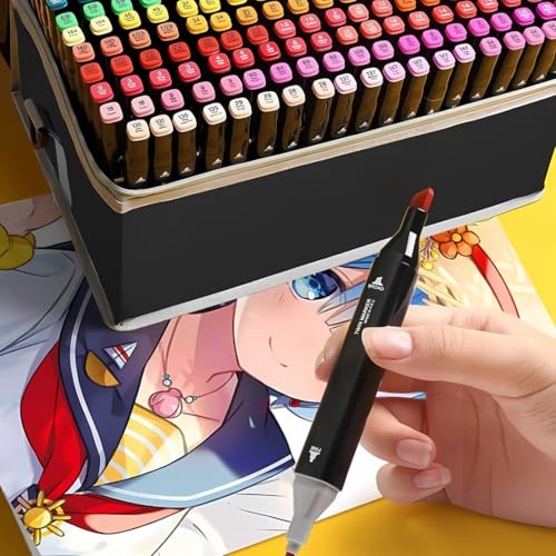 Conjunto de Marcadores 262 Cores de Pontas Duplas, Marcadores Permanentes para Desenho, Para Criança