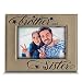BELLA BUSTA- Brother and Sister Photo Frame- Sibling Gift for Parents - Engraved Leather Picture Frame (4"x 6" Horizontal)