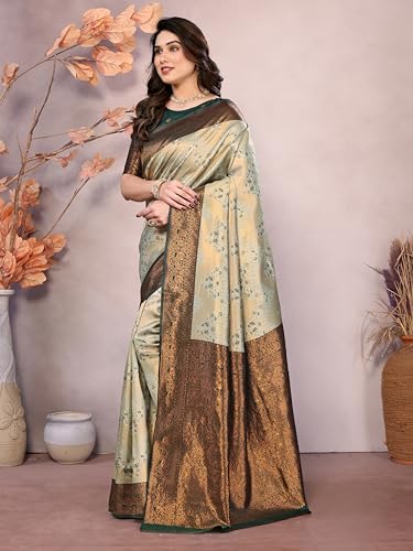 Image of Avantika Fashion Women's Kanjivaram Style Soft Silk Banarasi Sarees With Blouse Piece For Women