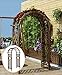 Produktbild Holz-Rosenbogen, Rankgitter Gartenbogen Rankhilfe Spalier Torbogen, für Pergola Garten Kletterpflanzen Blumen,Wetterbeständig Stabil, Torbogen aus Holz 210 x 120 x 50 cm
