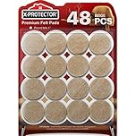 Chair Pads Floor Protectors X-PROTECTOR 48 PCS - Felt Furniture Pads - Premium Chair Feet Protectors - Huge Quantity Floor Protector Pads - Protect Wood Floors with Chair Leg Floor Protector!