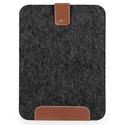 Funda de piel para portátil Pro de 16 pulgadas MegaGear forro polar y protector de cuero