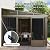 Domi Lean-to Sunroom 10x12FT, Wall Mounted Solarium with Galvanized Steel Sloping Roof, Moveable PVC Screen, Front Door&Side Sliding Door, Aluminum Gazebo Against Wall Sun Room for Patio Deck