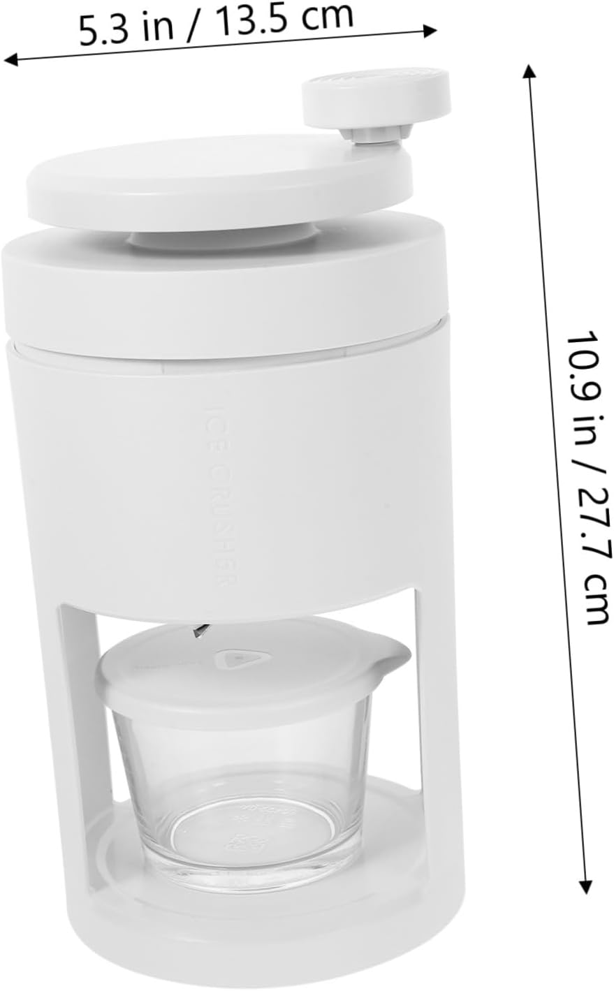 Cabilock Manual Ice Shaver Machine Portable Shaved Ice Cone Maker Fine Crushed Ice Tool Reusable Ice Crusher for Home Restaurant