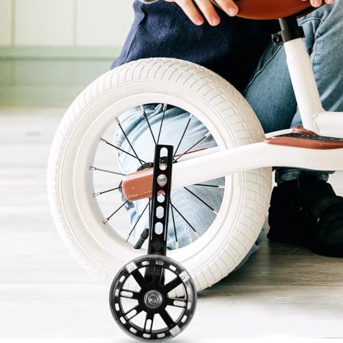 Ruedas de Entrenamiento ibasenice para Bicicleta, Juego de 2 Piezas, Estabilizadores Ajustables Negros con Ruedas de Equilibrio Parpadeantes Resistentes al Desgaste miniatura 5