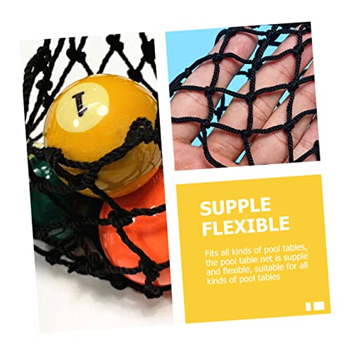 Besportble 6Pcs Billiard Net Bag Snooker Table Black Mesh Bags Green Accessories Billiard Net Bags Billiard Drop Pocket Bumper Pool Pockets Billiard Net Pockets Cotton Billiard Net Bag Black #TOP3