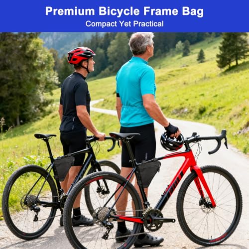 Bike Frame Bag, Premium Bike Pouch for Mountain Road Bike,