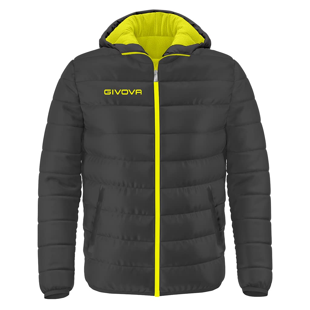 Givova Unisex Dunkelgrau/Neongelb Giubbotto Olanda Grigio Scuro/Giallo Fluo Tg. 4XS
