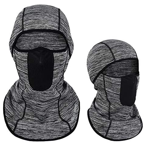 CHIMONA Motorcycle Balaclava Ski Face Mask, Windproof Balaclava Under Helmet with Neck Warmer, Warm Winter Full Face Mask with Breathable Mesh, Thermal Hood for Men and Women Winter Outdoors Grey Cover