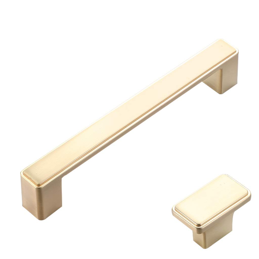 Poignée de porte carrée en zinc et bois B 192mm pour porte coulissante