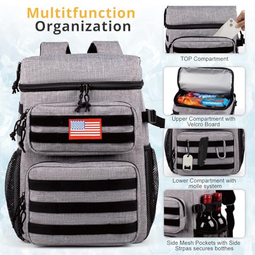Image of Tactical Backpack Cooler,Soft Lightweight Leakproof Cooler Backpack,Insulated Cooler Bag,Portable Soft Cooler Bag Waterproof for Beach, Travel, Camping, Picnic, Hiking