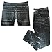 2 Pairs Girls Jeggings Fashion Denim Jean Look Leggings Stretchy Pants Kids S/M Leggings for Girls Super Soft Stretchy Denim Print 2 Pack Black and Blue Pull On Apparel That are Fun and Easy to Put