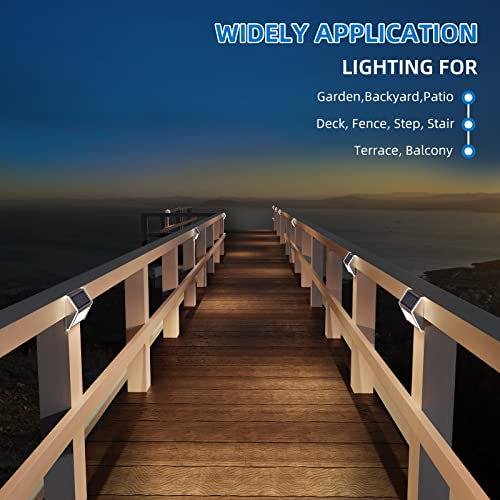 Gonengo Solar Deck Lights, Stainless Steel Outdoor Lights, Solar Lights Outdoor Waterproof, 6 Pack Solar Step Lights, Outdoor Solar Lights For Yard, Deck, Fence, Step, Porch (Cool White) #TOP6