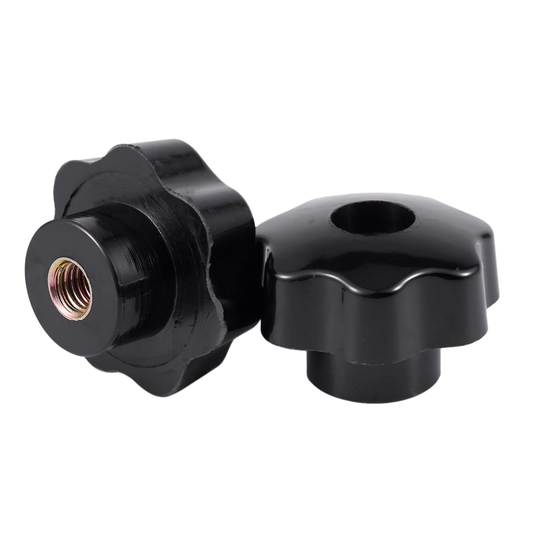 Bloepum 12 Pcs M10 Female Thread Nuts 50mm Plastic Star Clamping Knob Grip