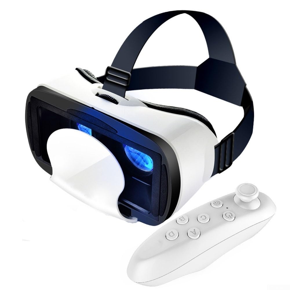 Gafas de realidad virtual, auriculares ajustables con controlador VRGPro, para Blu-Ray Eye- Auriculares móviles de realidad virtual 3D (negro)