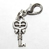 Charms Charms Anhänger Schlüssel mit Herz mit Karabiner Antiksilber (10211) 32x8mm 1Stk.