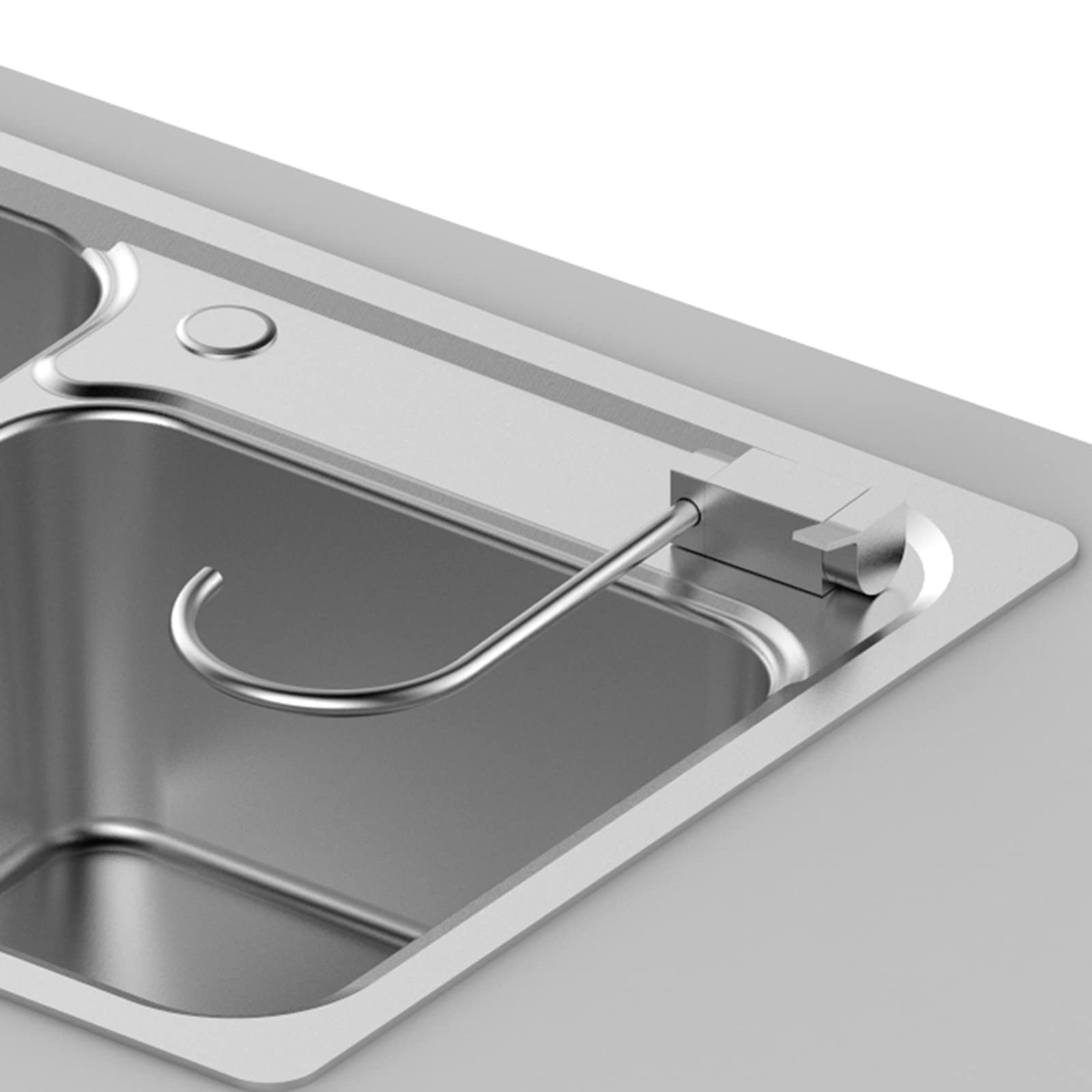 Grifo de fregadero de cocina con cuello de cisne cepillado para sistemas de ósmosis inversa, duradero, elegante, fácil de instalar, perfecto para agua potable limpia