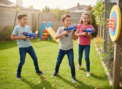 Image of Blaze Storm New Edition Foam Dart Blaster Gun for Kids | Soft Bullet Toy Gun with 8 Refill Darts | Elite Team Series | Safe & Fun Outdoor Shooting Game for Ages 6+ Kids