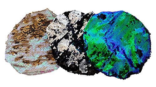 Sequin Berets for Children and Teenagers (3 Uniquely Colored Berets) - Main Image