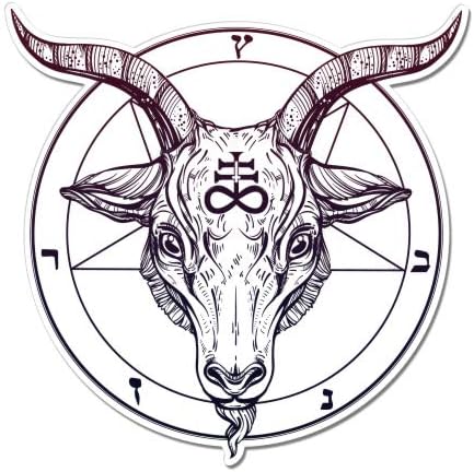 GT Graphics Cabra Oculto Baphomet - Vinilo adhesivo impermeable