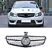 MotorFansClub Radiator AMG Style Sport Grille Grill for Mercedes-Benz C-Class W204 08-14(Silver)