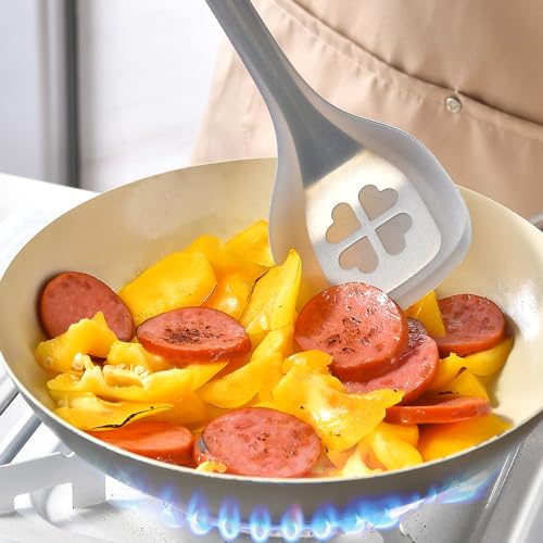 Spatola in silicone, spatole per uso alimentare con anima in acciaio inossidabile, tornitore ad alta resistenza al calore con manico in legno, utensili da cucina senza BPA, spatole per pancake, uova - immagine 6
