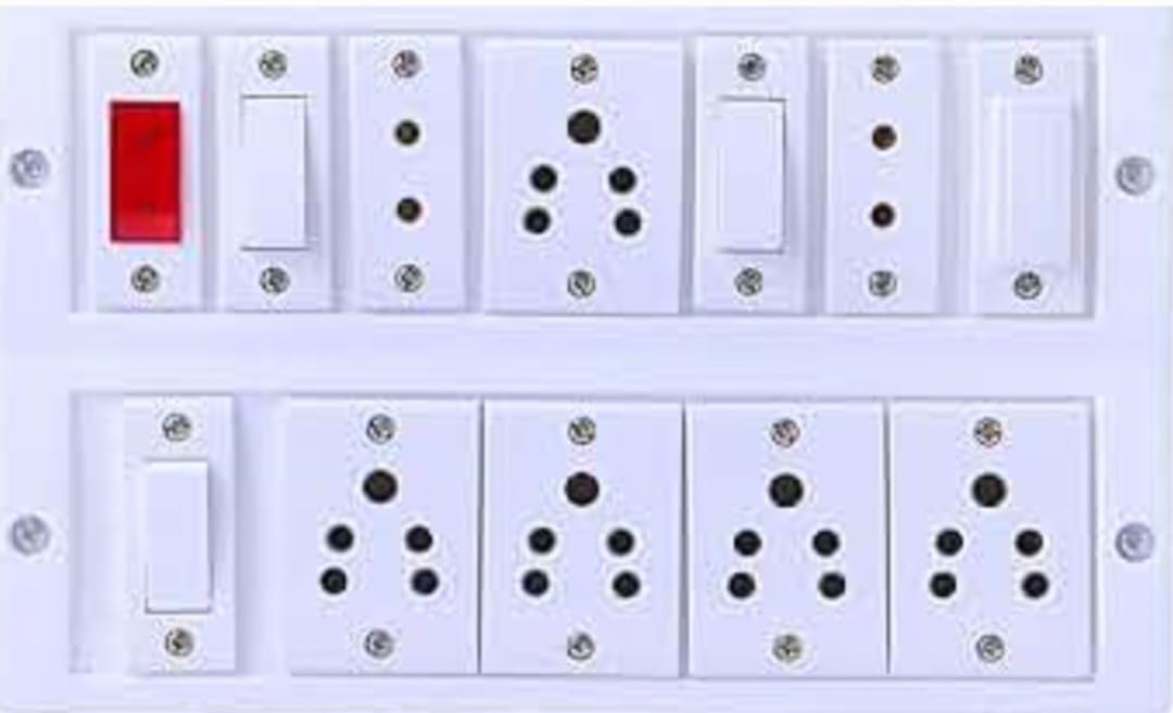 Anchor Assembled Board Contains 3 Anchor Sockets(15 Amp), 3 Anchor Sockets(13 Amp), 1 Anchor Switch(5 Amp), 1 Anchor Switch(15 Amp) with 4 Metre Chord Surge Protector (White)-image-7