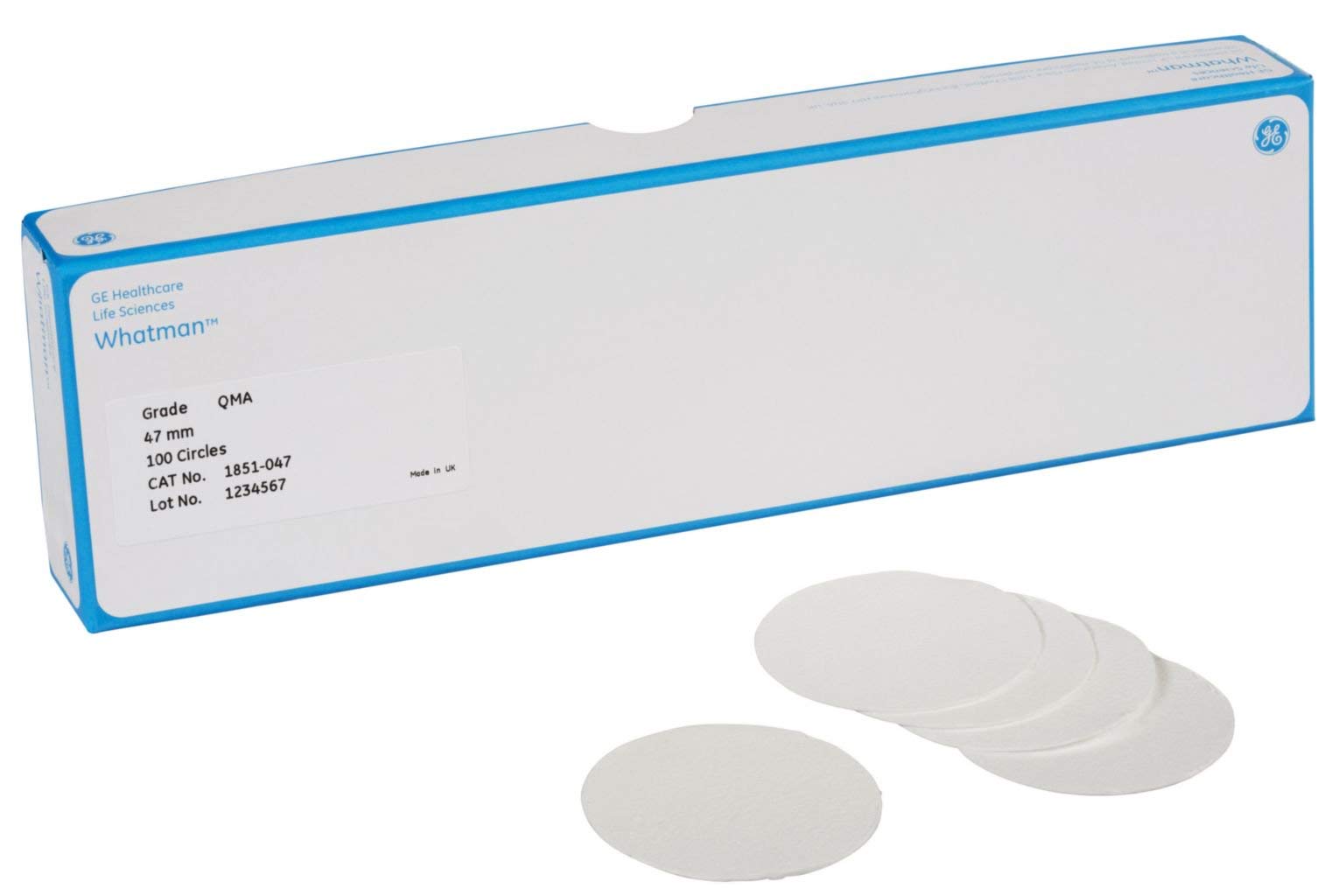 GE Healthcare 1822-6580 Grade GF/C Glass Microfiber Filter Paper, Circle, 25 mm Diameter (Pack of 400)