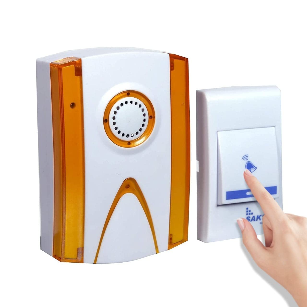 AJ Wireless Cordless Calling Remote Door Bell for Home/Office/Warehouse/Factories,32 Tunes, Color and Design May Vary - Set of 1-image-24