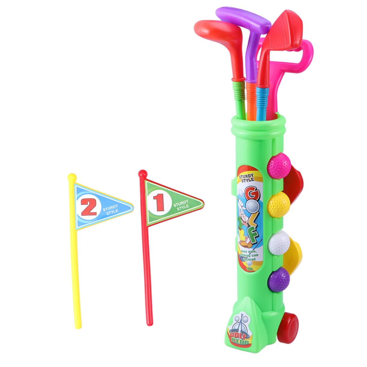 Gatuida 2 set Giochi Sportivi Adulti per Divertimento Indoor Outdoor Kit Giocattoli Educativi Golf Verde Attività Genitore-figlio per Sviluppo Fisico e Mentale