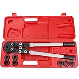 【PREMIUM MATERIAL】- Die Rohrpresszange aus 40CR-Stahl wird mit Schmiedeprozess und Schwärzung behandelt, um integrierte mechanische Eigenschaften zu gewährleisten.