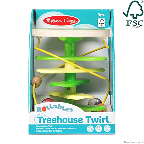 Image of Melissa & Doug Rollables Treehouse Twirl Infant and Toddler Toy (3 Pieces) - FSC Certified