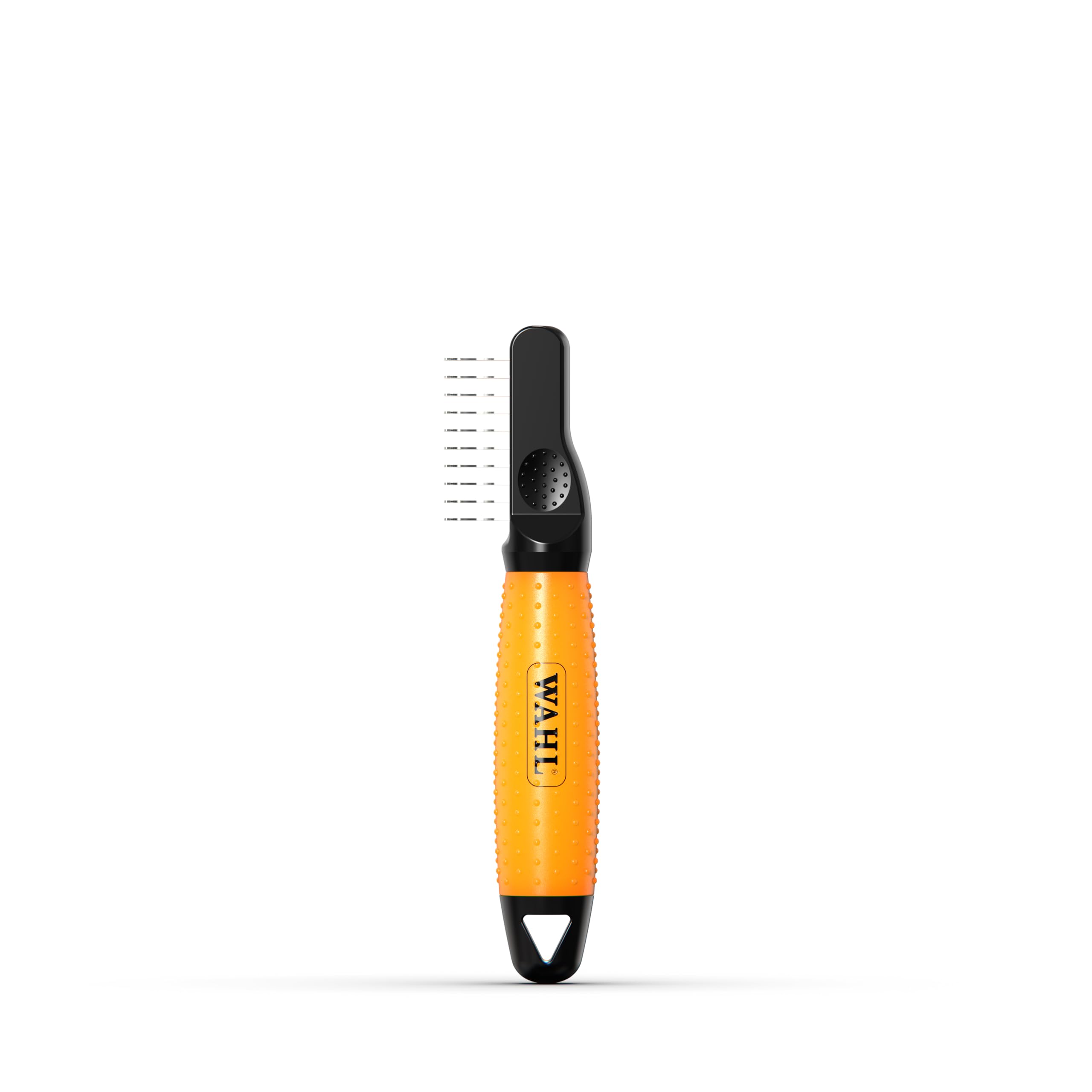 WAHL Dematter Grooming Brush, Comb for Dogs and Cats, Detangling Brushes for Long and Short Haired Animals, Stainless Steel Teeth, Gel Handle, Orange