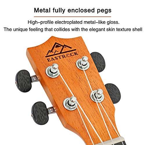 Image of EASTROCK Soprano Ukulele 21 inch Mahogany Beginners Kit