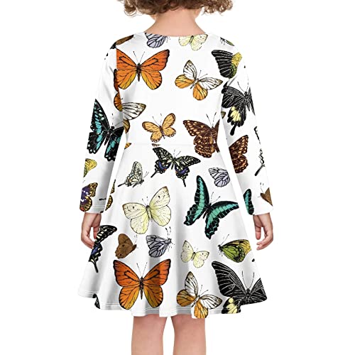 Girls Cute Casual Round Neck Loose Fit Soft Long Sleeve Midi T Shirt Dress4