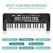 M SANMERSEN Kids Piano, Piano Keyboard for Kids Music Pianos 37 Keys with 4 Drums / Animals Sound Educational Electronic Keyboards Toys for Beginners 3-8 Years Old Girls Boys
