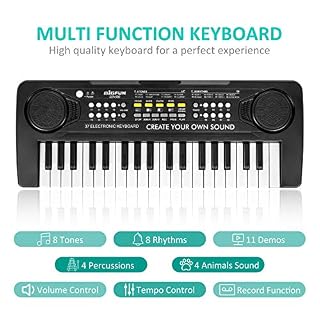 Shayson Clavier de Piano Enfants, 37 Touche Enfants Piano Clavier avec Câble USB Musical Instrument Pianos Numériques… - Les Beatles, Paul McCartney, John Lennon, RIngo Starr, George Harrison Shayson Clavier de Piano Enfants, 37 Touche Enfants Piano Clavier avec Câble USB Musical Instrument Pianos Numériques… – Image 2
