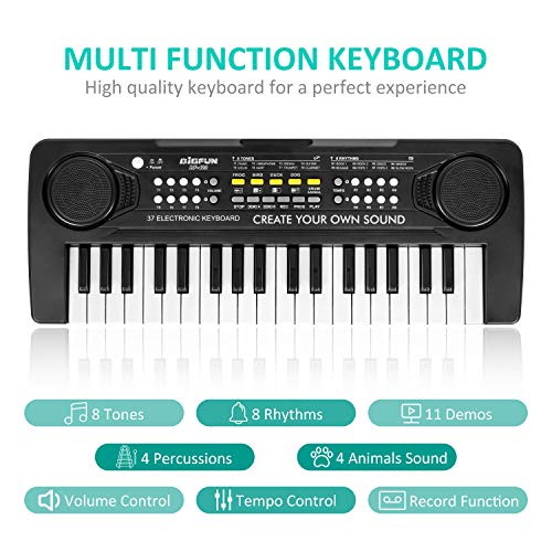 Shayson Clavier de Piano Enfants, 37 Touche Enfants Piano Clavier avec Câble USB Musical Instrument Pianos Numériques… - Les Beatles, Paul McCartney, John Lennon, RIngo Starr, George Harrison Shayson Clavier de Piano Enfants, 37 Touche Enfants Piano Clavier avec Câble USB Musical Instrument Pianos Numériques… – Image 3