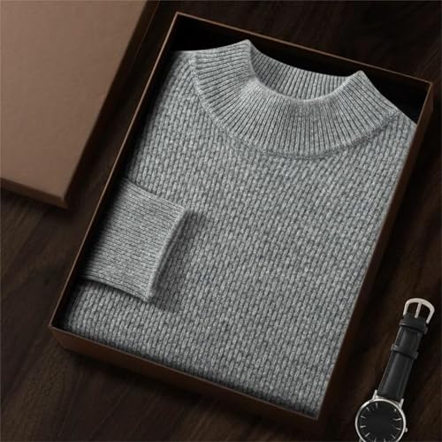 Winter Thickened Sweater for Men 100% Goat Cashmere Pullover Sweater Knitted Solid Casual Thickening Jumper2