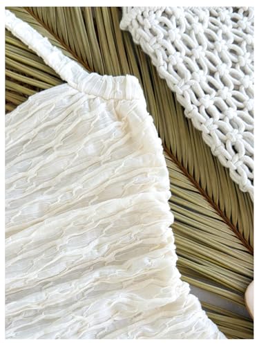 SOLY HUX Girl's Summer Sleeveless Halter Tank Top Tie Backless Textured Fitted Crop Vest Shirts4