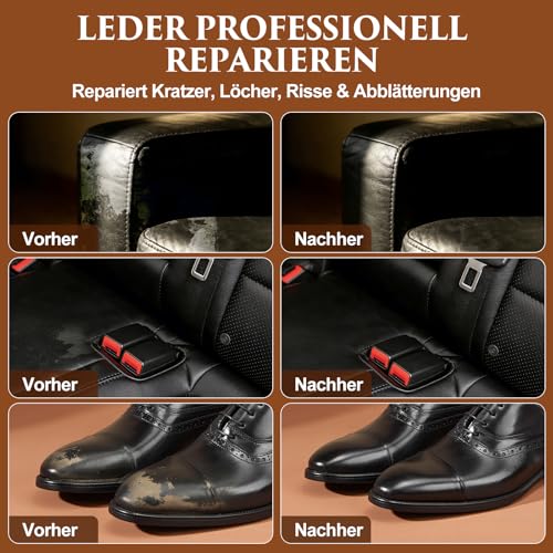 Quadence Leder Reparatur Set Schwarz – Kunstleder Reparaturset Set – Ansicht 2