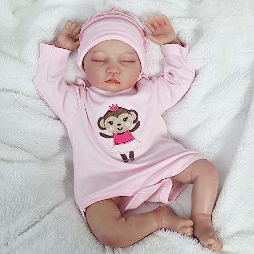 Kaydora Lifelike Reborn Baby Doll - 22 Inch Realistic Sleeping Soft Weighted Newborn Doll - Gift Toys For 3+ Years #TOP4