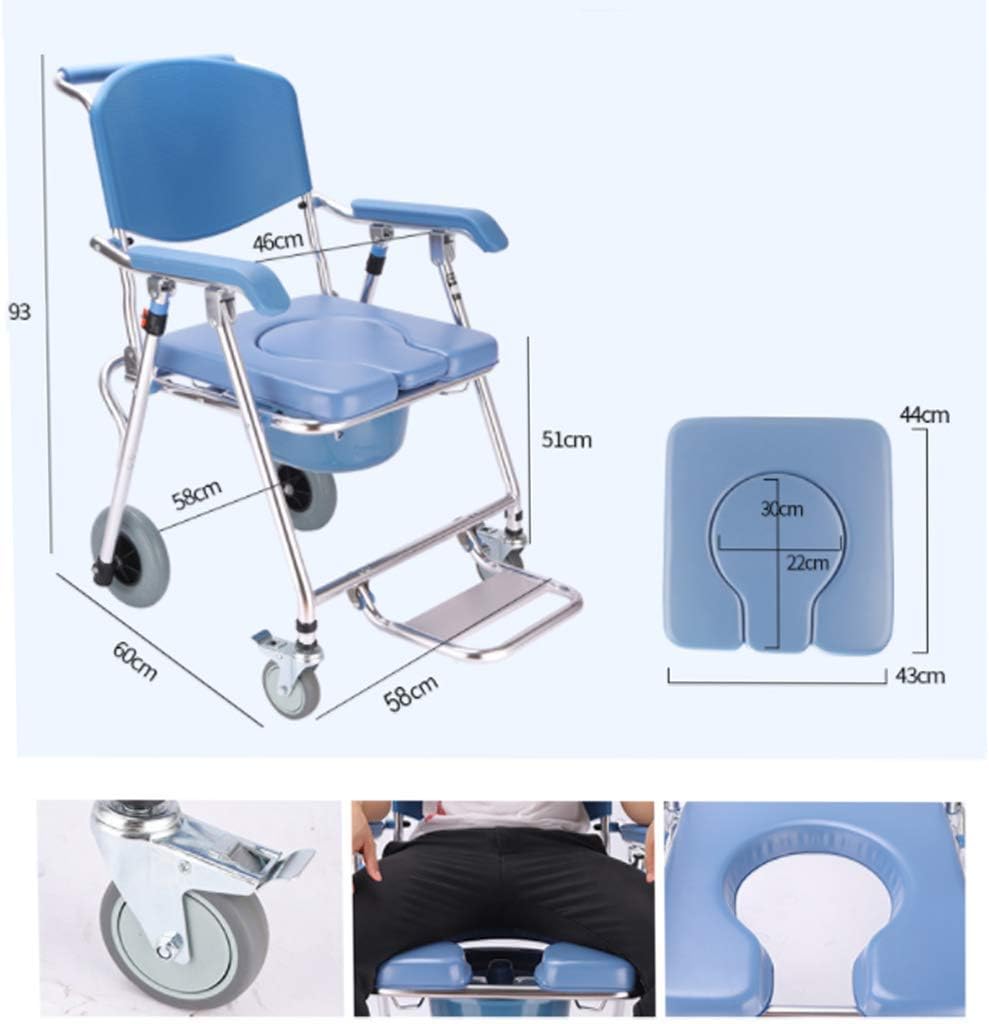 ベッドサイドローリングトイレシートスツール、折りたたみシャワー