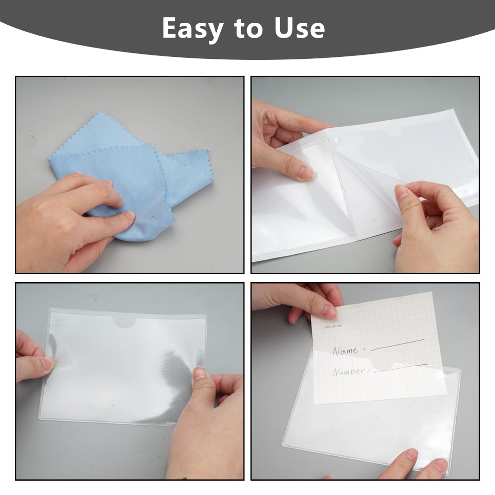 36 Portaetichette Trasparenti Autoadesivi - 9.5x13.5 Cm Impermeabili Per Organizzazione Casa E Ufficio - Foto 14