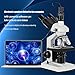 Compound trinocular Microscope, 40X-5000X Magnification, Research Grade trinocular Compound Laboratory Microscope, high Resolution Optics, Suitable for Laboratory, School, Clinical…
