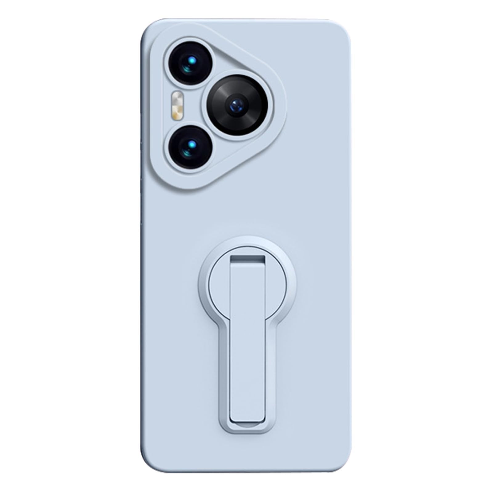 Étui Huawei Pura 90 Pro Max en silicone bleu avec dragonne et support de protection