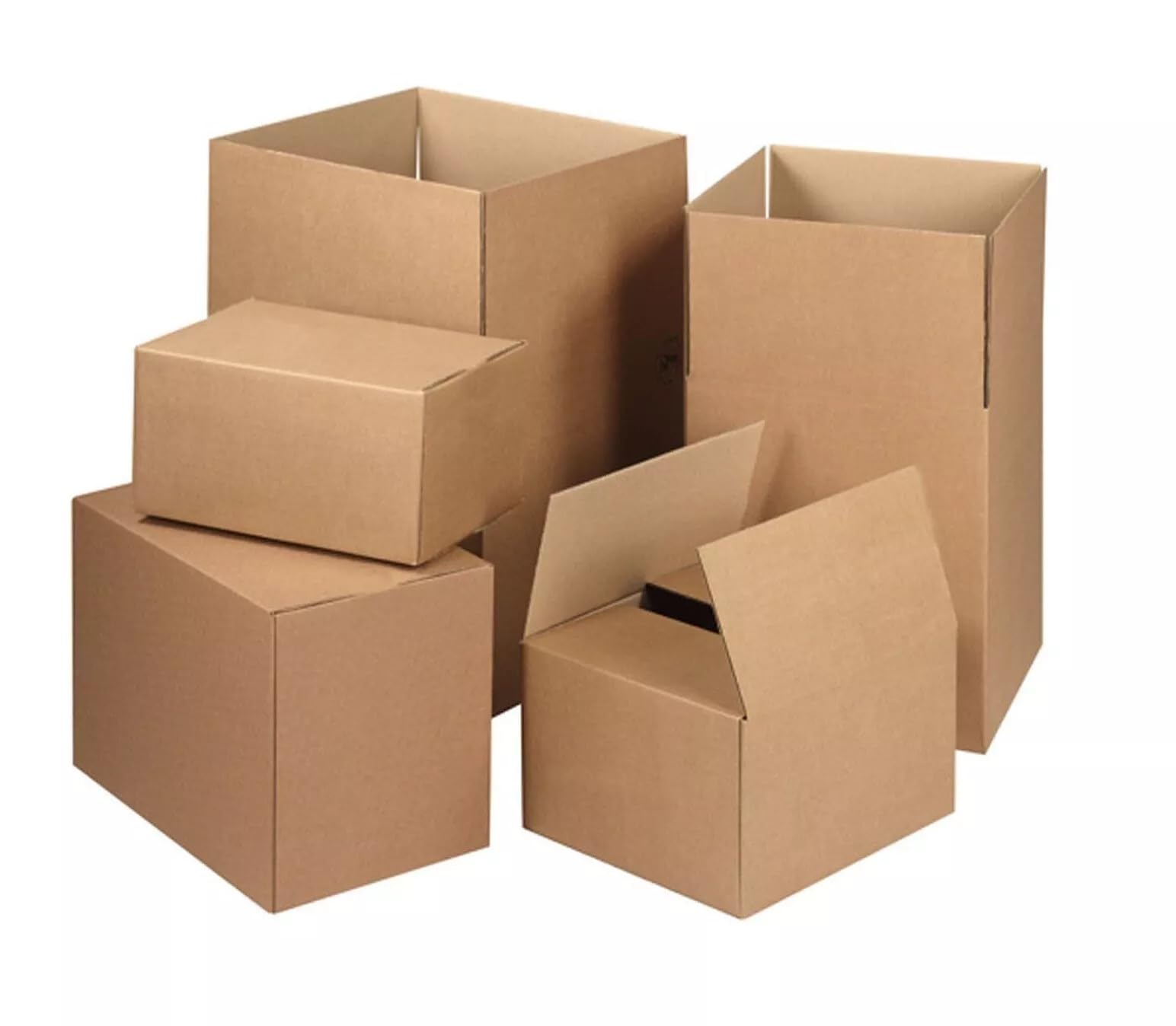 Venuscello 25 Boxes - 6 X 6 X 6 Inch Heavy Duty Single Wall Cardboard Boxes, For Moving, Shipping Parcels, Industrial Use